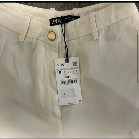 Zara High Waist Wide Leg Cargo Pants - Picture 8 of 13